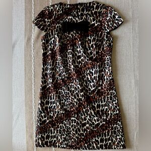 Betsey Johnson Black and Brown Animal Print Dress
